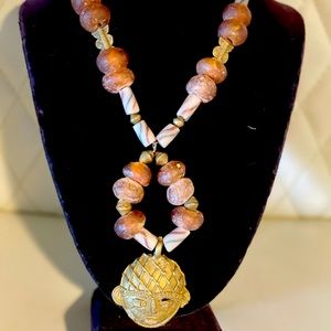 African glass bead necklace